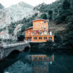 Reflection of a Building on Water Surface